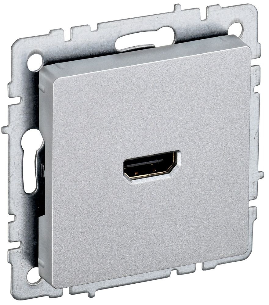 Розетка HDMI BRITE РHDMI-0-БрА алюминий (BR-H10-K47)