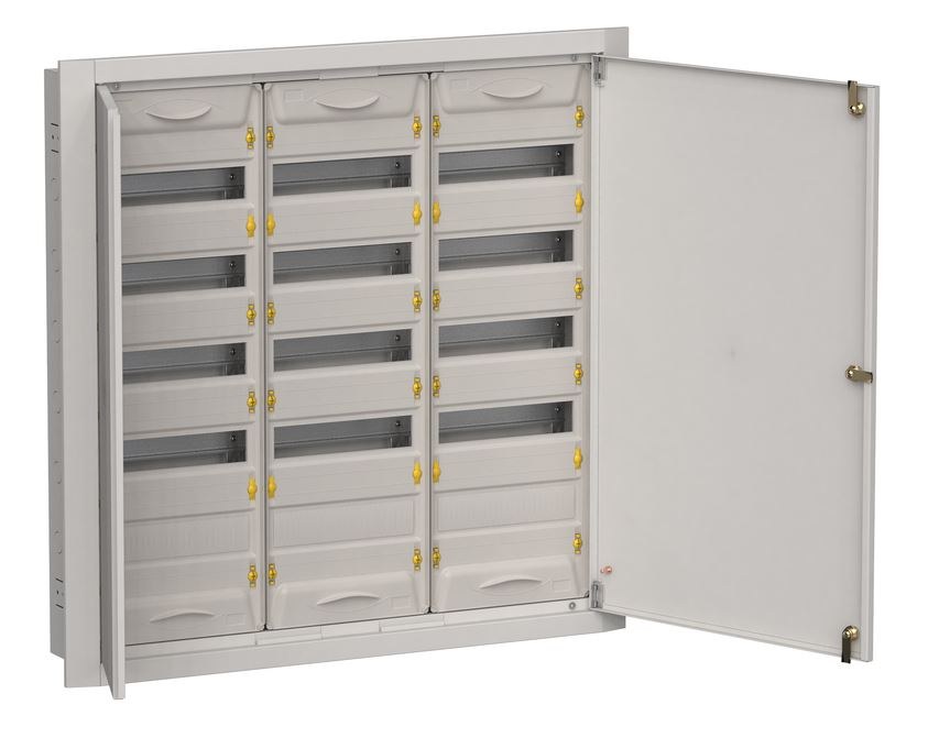 Корпус металлический встраиваемый TITAN 5 ЩРв-180 (3х60) 880х885х130 IP31 одна дверь серый (TI5-50-V-3х060-31-7035)