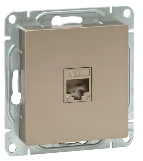 Механизм розетки RJ11, шампань Эпика (UP1-SOC-RJ11)