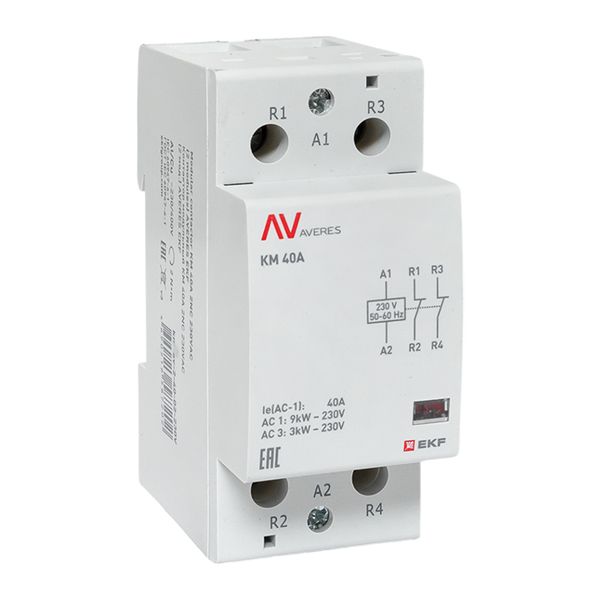 КМ 40А 2NC 230В АС (2 мод.) AVERES (km-av-2-40-02-230V)