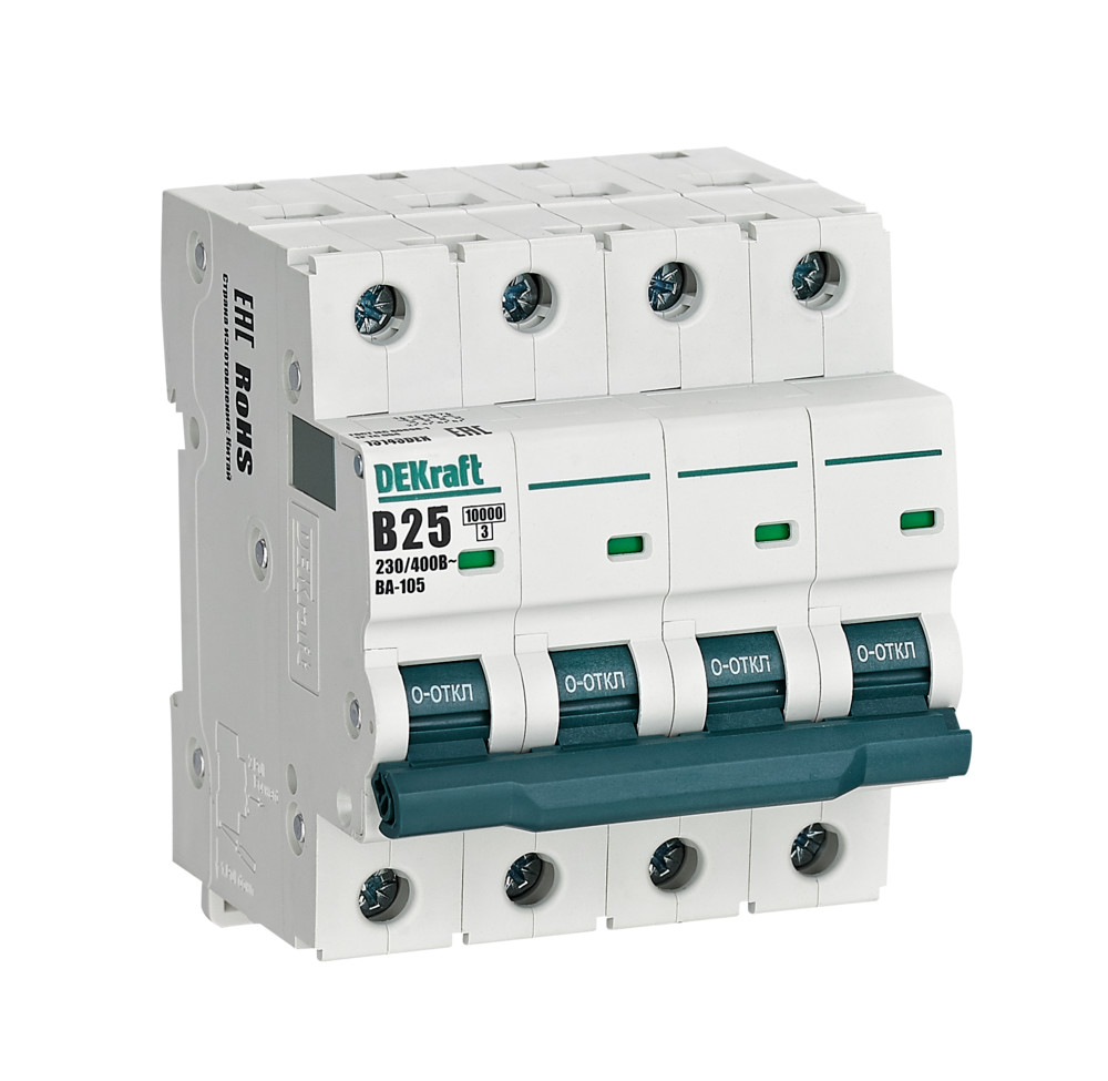 ВА-105 4P 25А B 10кА (13143DEK)
