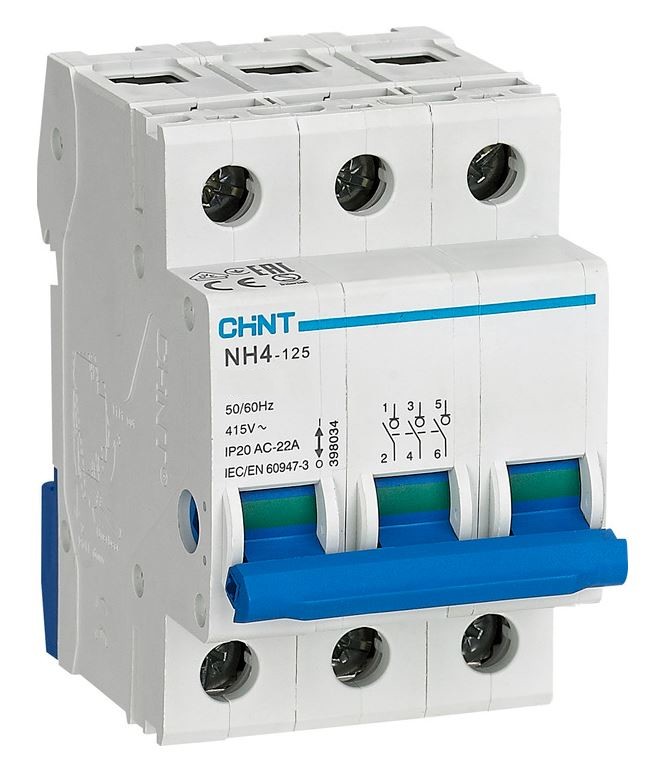Выключатель нагрузки NH4-125 3P 63А (DB) (R) (398044)