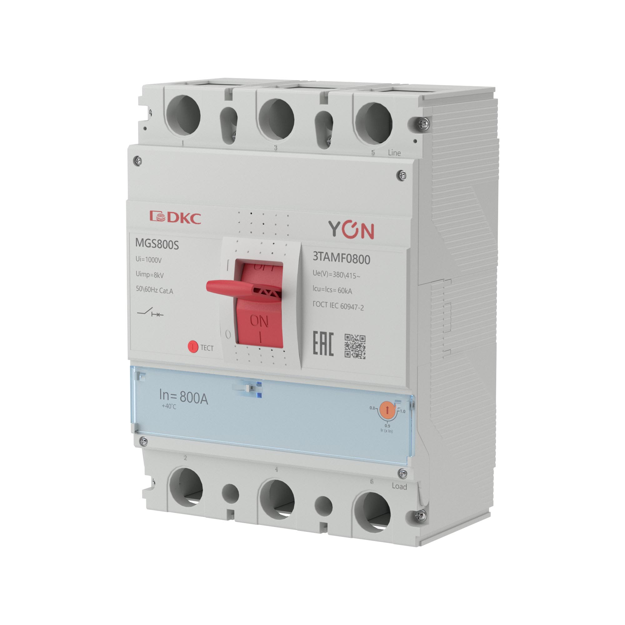YON MGS800 3P 640-800A 60kA (MGS800S-3TAMF0800)