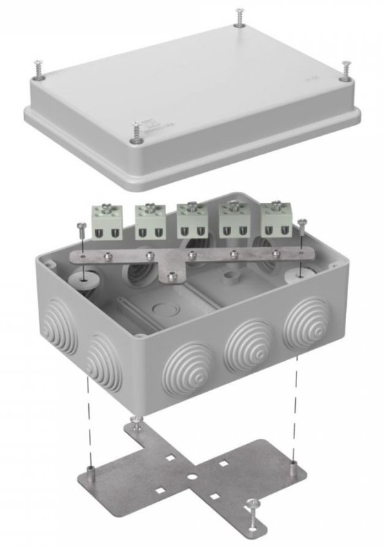 Коробка огнестойкая для о/п Е15-Е120 RAL7035 150х110х70 (40-0310-7035-FR1.5-10) (Промрукав)