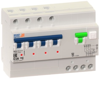 OptiDin VD63 4п C 25А 30мА тип A 10кА УХЛ4, КЭАЗ (350292)