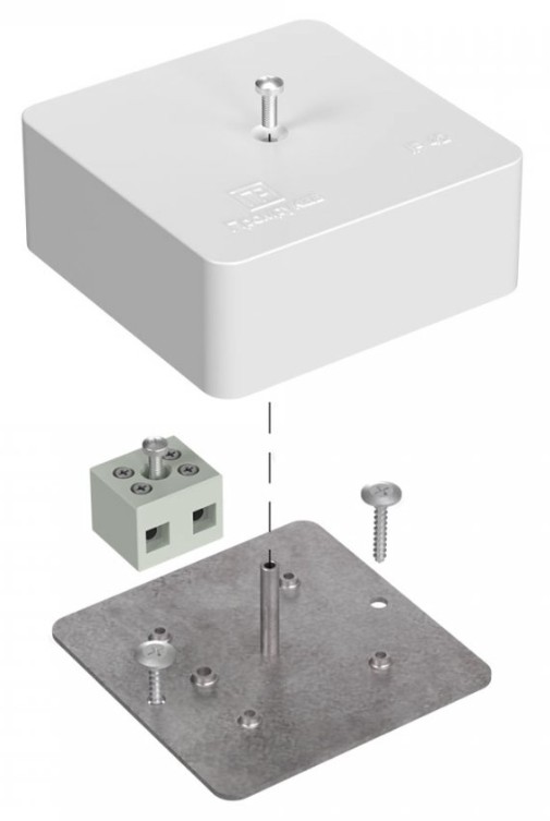 Коробка огнестойкая для кабель-канала Е15-Е120 RAL9003 75х75х30 (40-0450-FR6.0-2) (Промрукав)