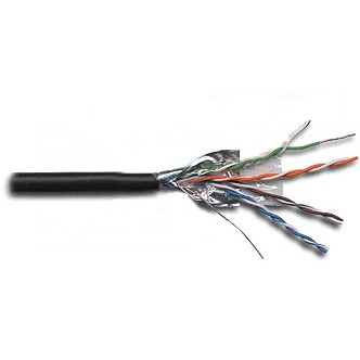 Кабель информационный Lanmaster LAN-5EFTP-WP-OUT кат.5е F/UTP общий экран 4X2X24AWG PE внешний