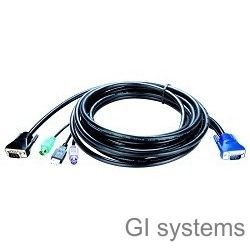 D-Link KVM-403  Кабель KVM для подключения клавиатуры, мыши и монитора, длина 5 м