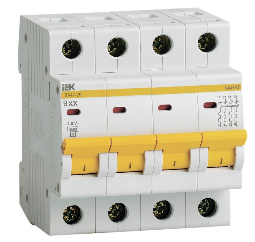 ВА47-29 4P B 40А 4,5кА KARAT (MVA20-4-040-B)
