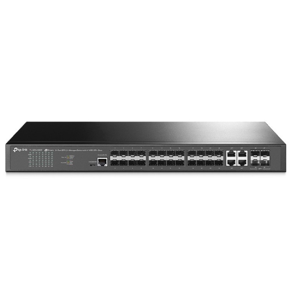 TP-Link SG3428XF Omada 24-портовый гигабитный управляемый SFP-коммутатор L2+ с 4 SFP-слотами
