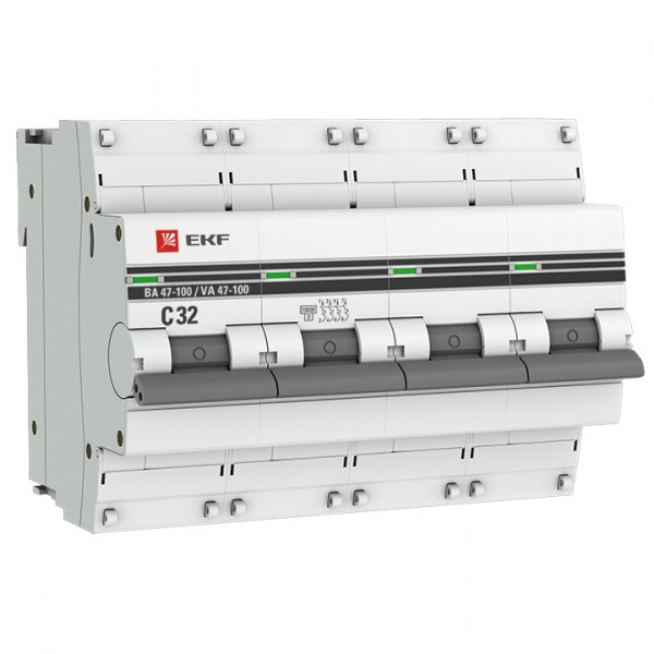 ВА 47-100 4P 32А (C) 10kA (mcb47100-4-32C-pro)