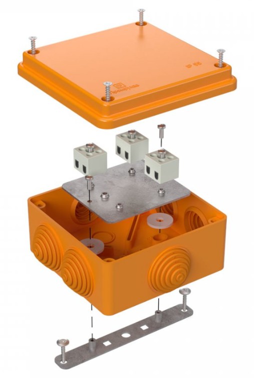 Коробка огнестойкая для о/п Е15-Е120 RAL2004 100х100х50 (40-0300-FR1.5-6) (Промрукав)