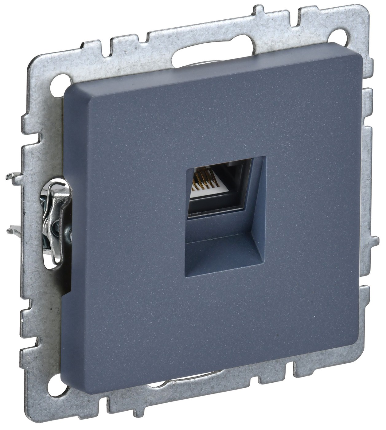 Розетка компьютерная RJ45 BRITE кат.5E РК10-БрМ скрытой установки маренго (BR-K10-1-K35)