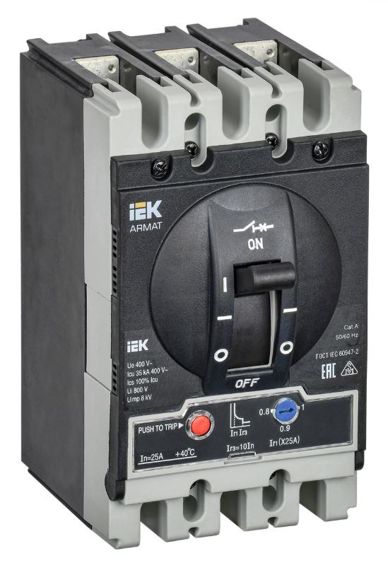 Автоматический выключатель в литом корпусе 3P S 25A 35kA (AR-MCCB-3S-035-0025A-ATUC)