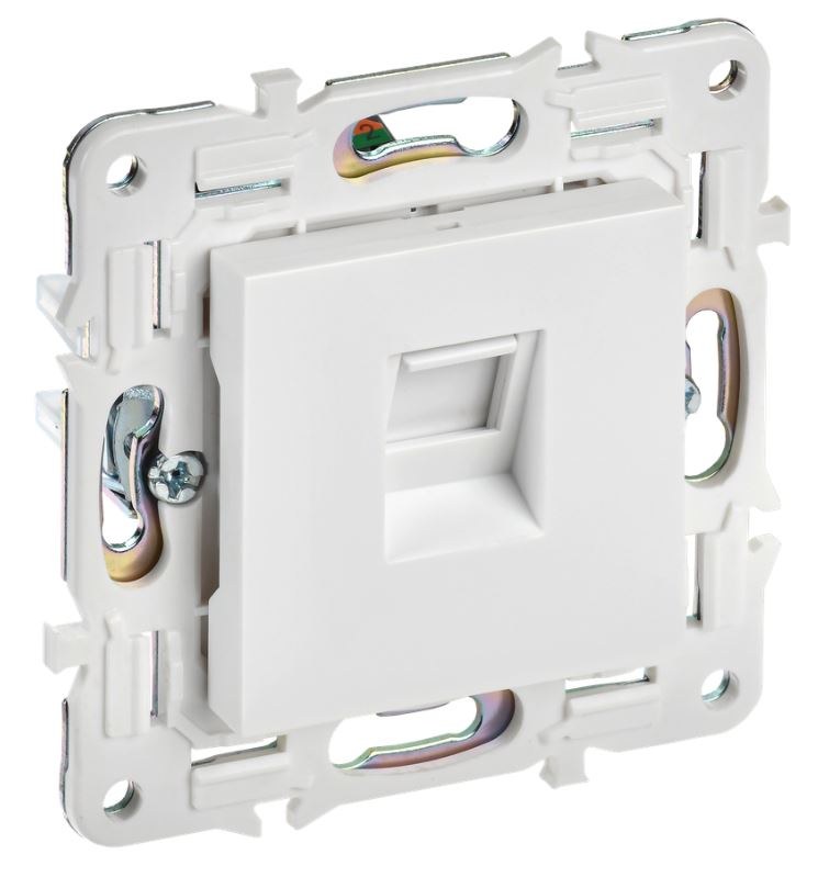 SKANDY Розетка компьютерная RJ45 кат.6 SK-K02W скрытой установки арктический белый (SK-K10-2-K01)