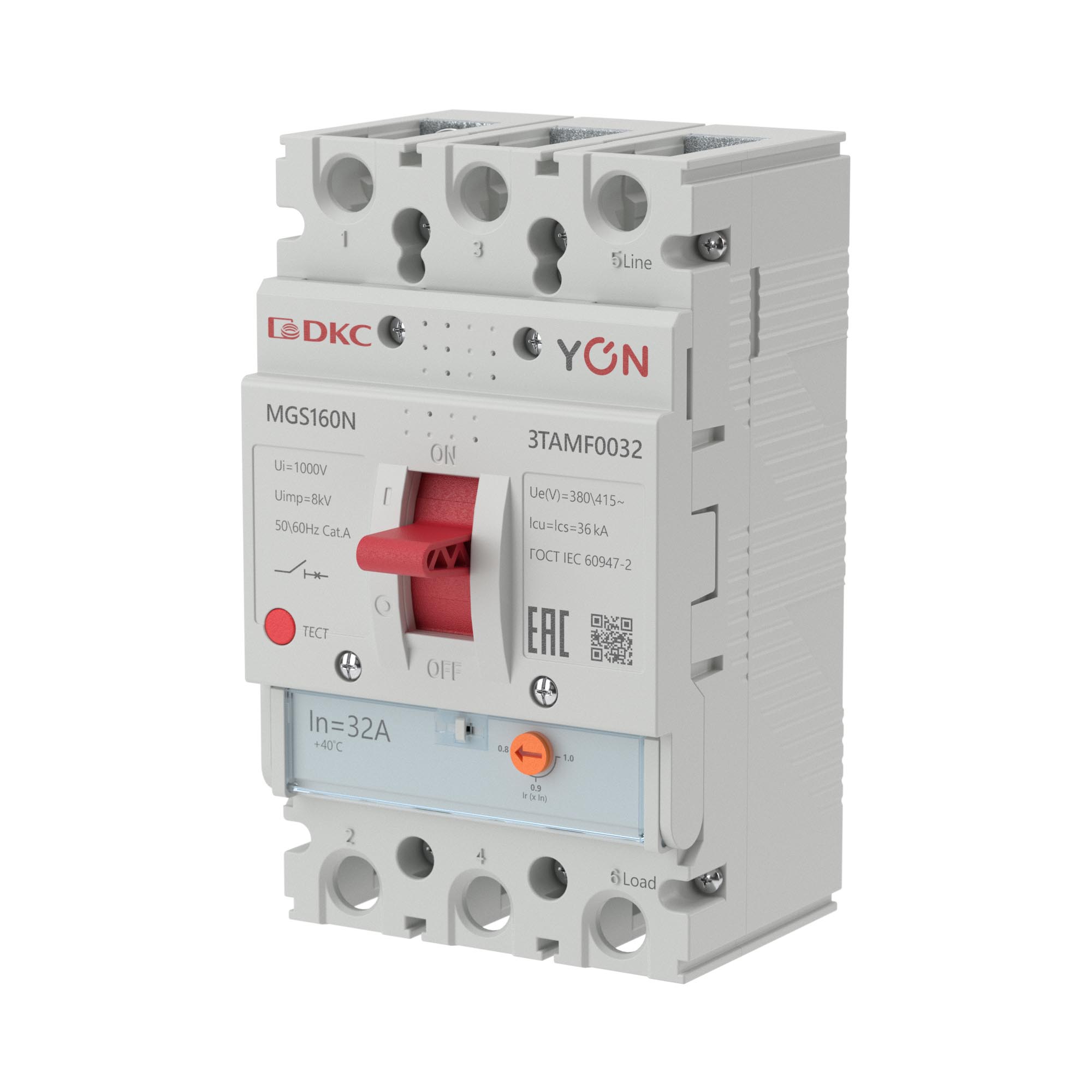 YON MGS160 3P 25,6-32A 36kA (MGS160N-3TAMF0032)