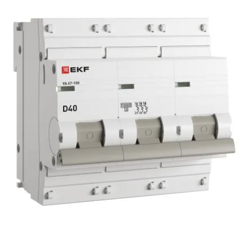 ВА 47-100 3P 40А (D) 10kA PROXIMA (mcb47100-3-40D-pro)