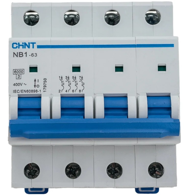 NB1-63 4P 13А 6кА х-ка C (DB) (R) CHINT (179741)