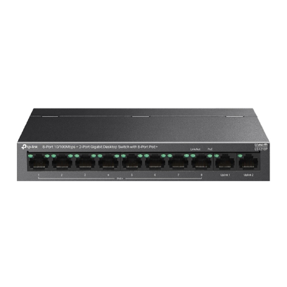 TP-Link LS1210P Настольный коммутатор с 8 портами 10/100 Мбит/с