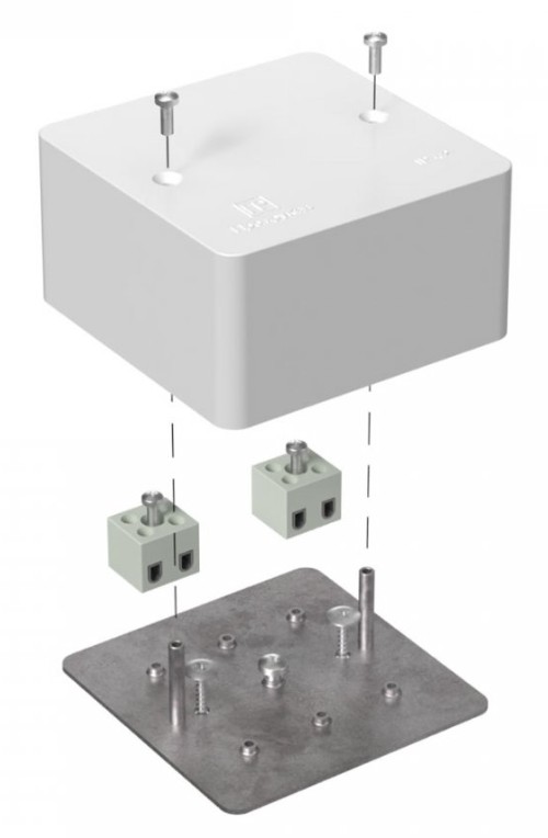 Коробка огнестойкая для кабель-канала Е15-Е120 RAL9003 103х103х45 (40-0470-FR10.0-4) (Промрукав)