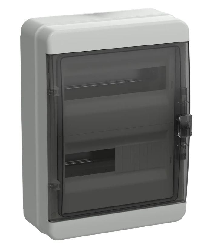 Корпус пластиковый навесной TEKFOR КМПн-24 IP65 черная прозрачная дверь (TF5-KP72-N-24-65-K03-K02)