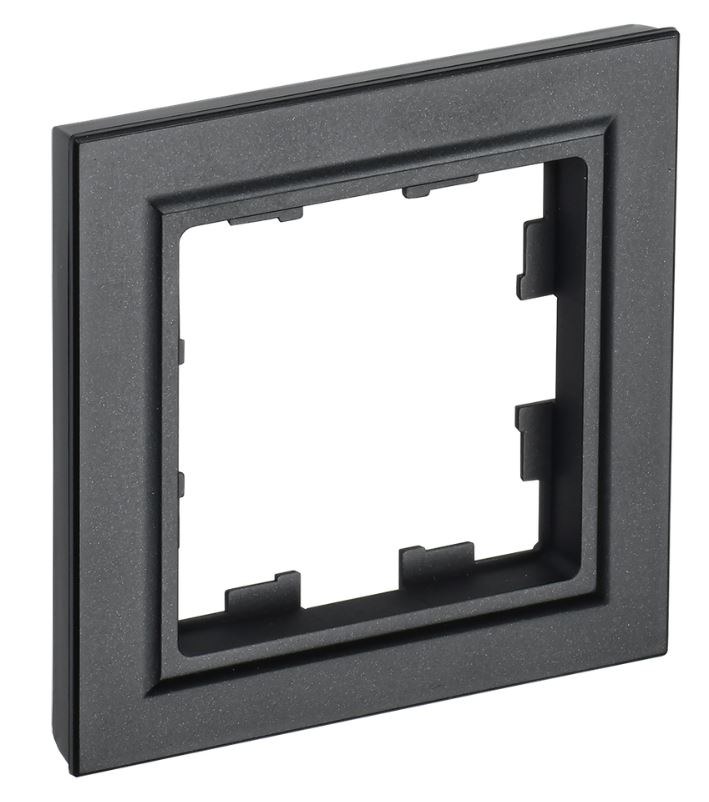 Рамка 1-местная РУ-1-БрЧ IP20 черная BRITE (BR-M12-K02)