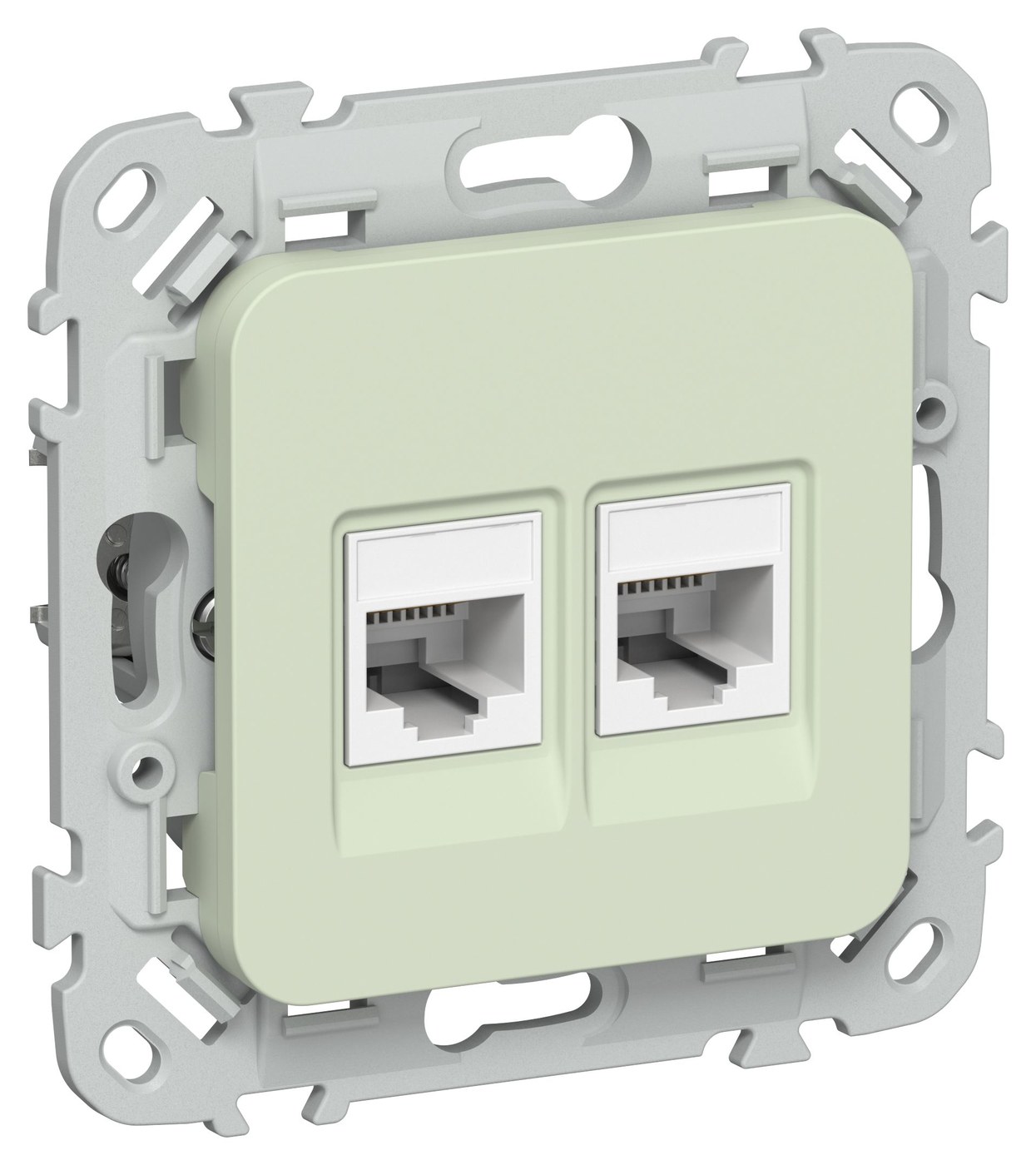 FLITE Розетка 2-местная компьютерная RJ45 кат 6 UTP РК6-2-0-ФлПр скрытой установки пурпурный (FI-K22-2-K99)