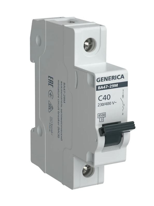 GENERICA ВА47-29М 1P C 40А 4,5кА (MVA21-1-040-C-G)
