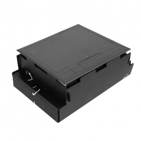Коробка под заливку в бетон, 12 модулей, черный (DR-PRO-055004)