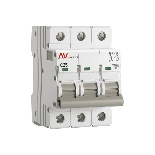 AV-10 3P 25A (C) 10kA AVERES (mcb10-3-25C-av)