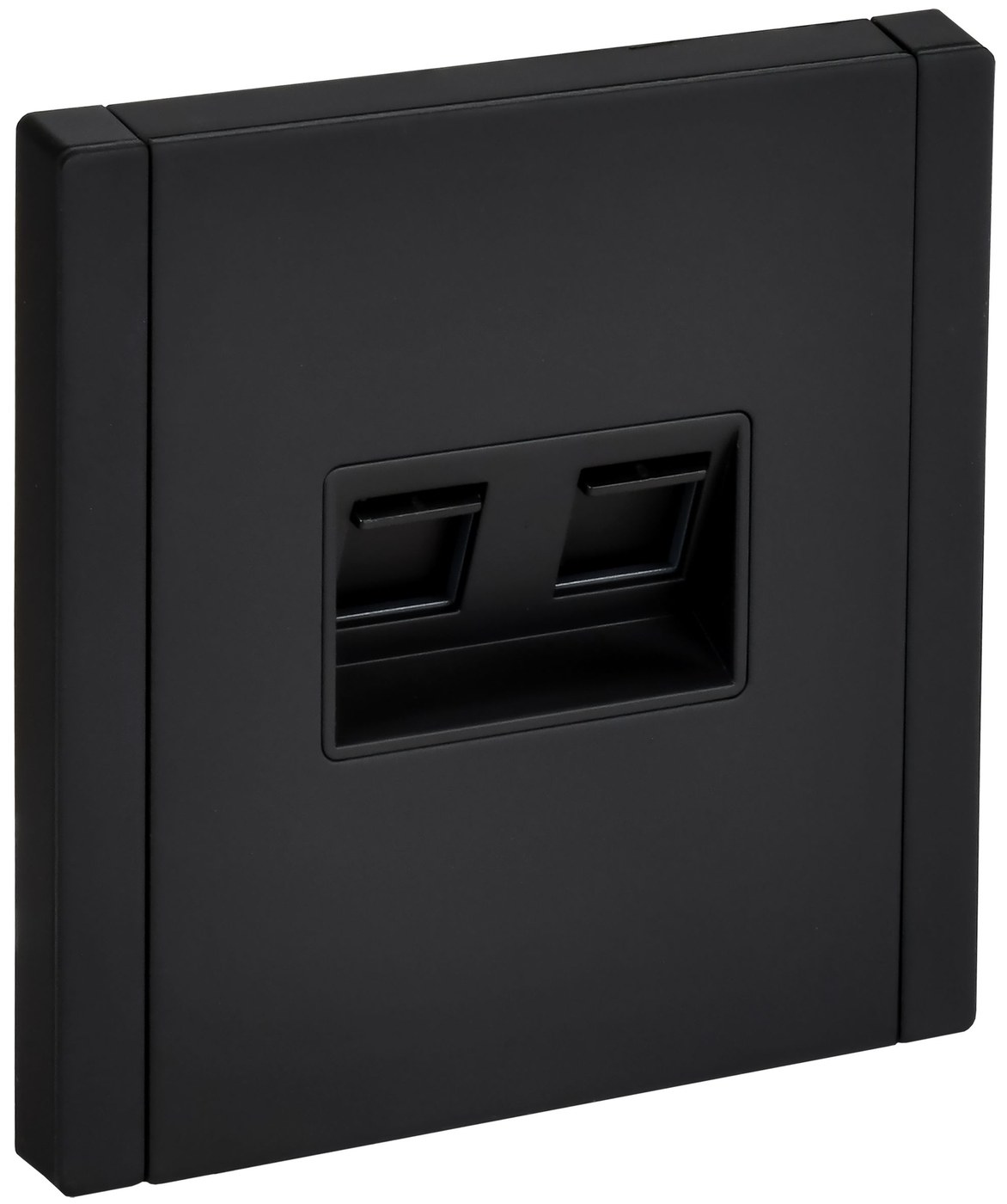 FORTE&PIANO Розетка двойная RJ11+RJ45 кат.5E FP135M скрытой установки металл черный (FP-KT20-O-1-M-K02)