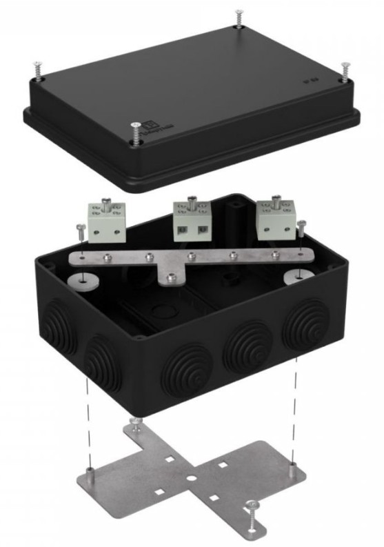 Коробка огнестойкая для о/п Е15-Е120 RAL9005 150х110х70 (40-0310-9005-FR6.0-6) (Промрукав)