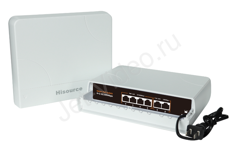 POE-42EW коммутатор PoE 4+2 порта, защищенный корпус