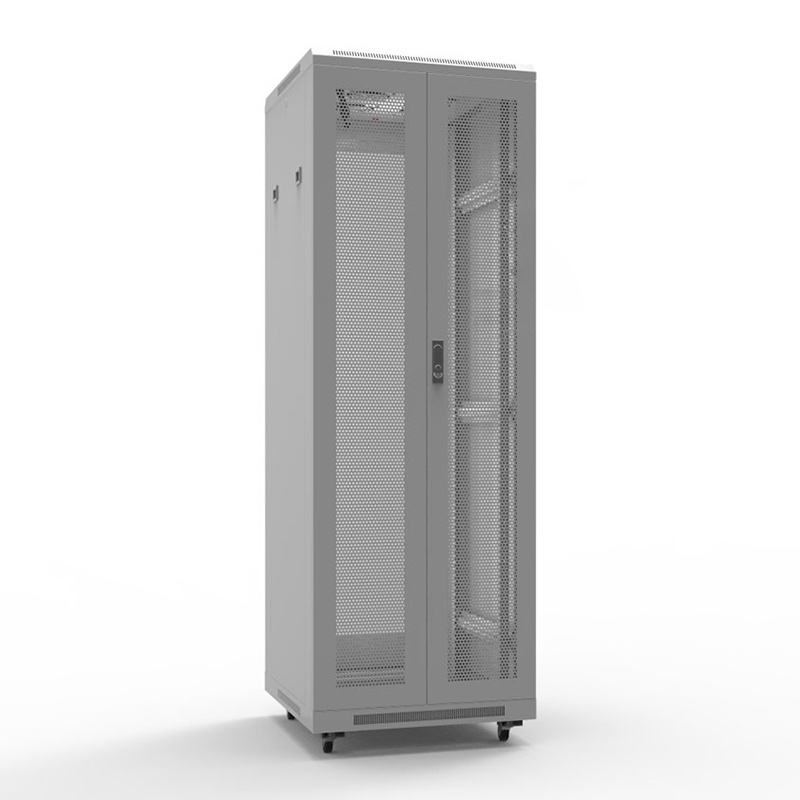 Шкаф напольный 19" 42U 800х800мм, передняя и задняя распашные перфорированные двери, RAL7035 REXANT (04-2363)