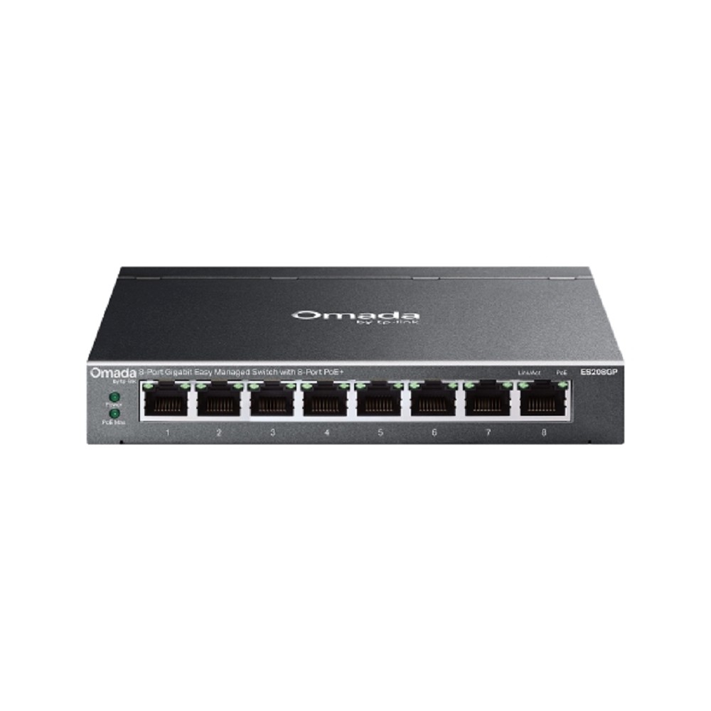 TP-Link ES208GP Omada 8-портовый гигабитный Easy Managed коммутатор с 8 портами PoE+