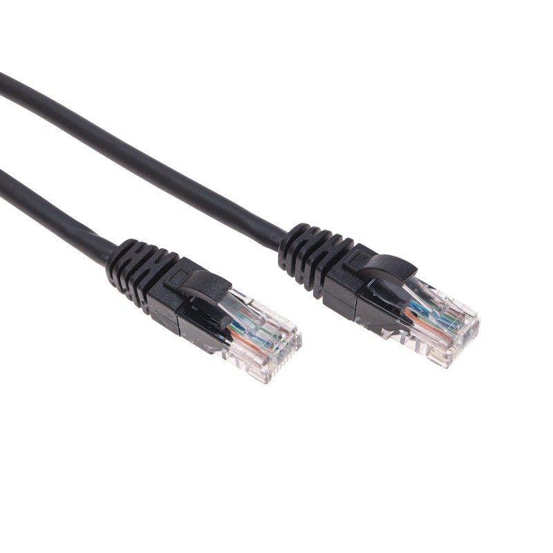 Патч-корд U/UTP, CAT 5e, RJ45-RJ45, 26AWG, LSZH, черный, 3м  REXANT (02-0102-3)