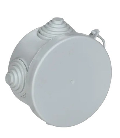 Коробка распаячная КМ для открытой проводки D65х40 IP54 4 гермоввода серый GENERICA (UKO21-065-040-000-K03-54)