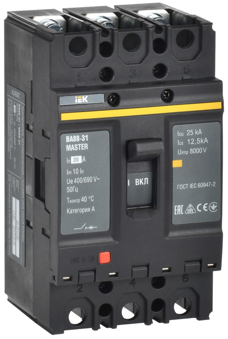 ВА88-31 3Р 20А 25кА MASTER (SVA00-3-0020-02)