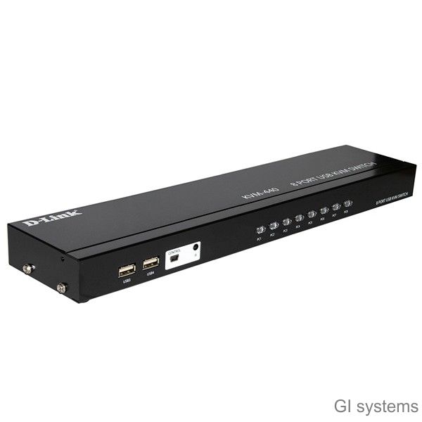 D-Link KVM-440/C1A 8-портовый KVM-переключатель с портами VGA и 4 портами USB