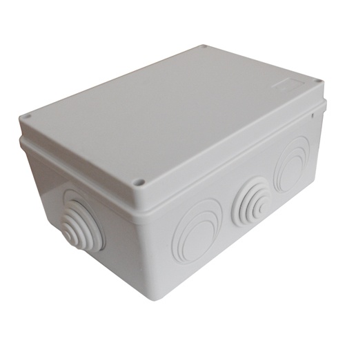 Коробка JBS210 210х150х100, 8 вых., 24P (0,15...2,5мм²) серая (43636HF-GR)