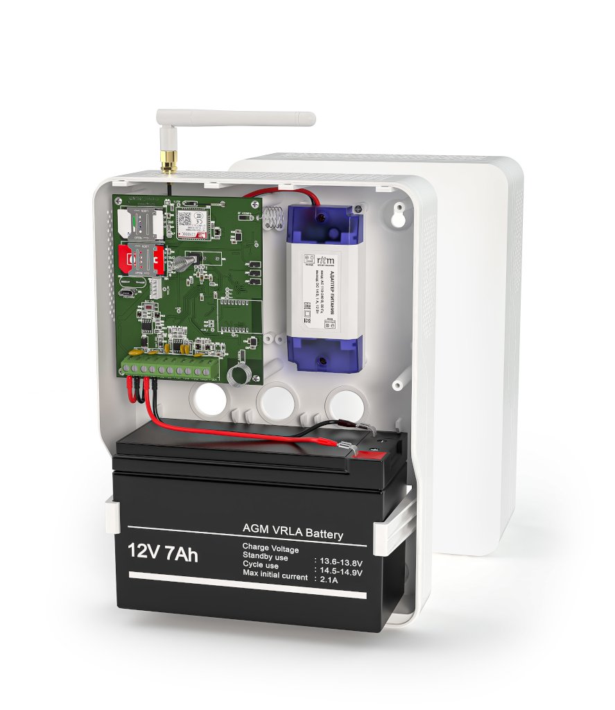 Контакт GSM-14A v.3 (в корпусе под АКБ 1,2-7 Ач с БРП 12V 1А)
