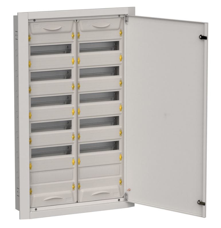 Корпус металлический встраиваемый TITAN 5 ЩРв-144 (2х72) 1005х625х130 IP31 одна дверь серый (TI5-50-V-2х072-31-7035)