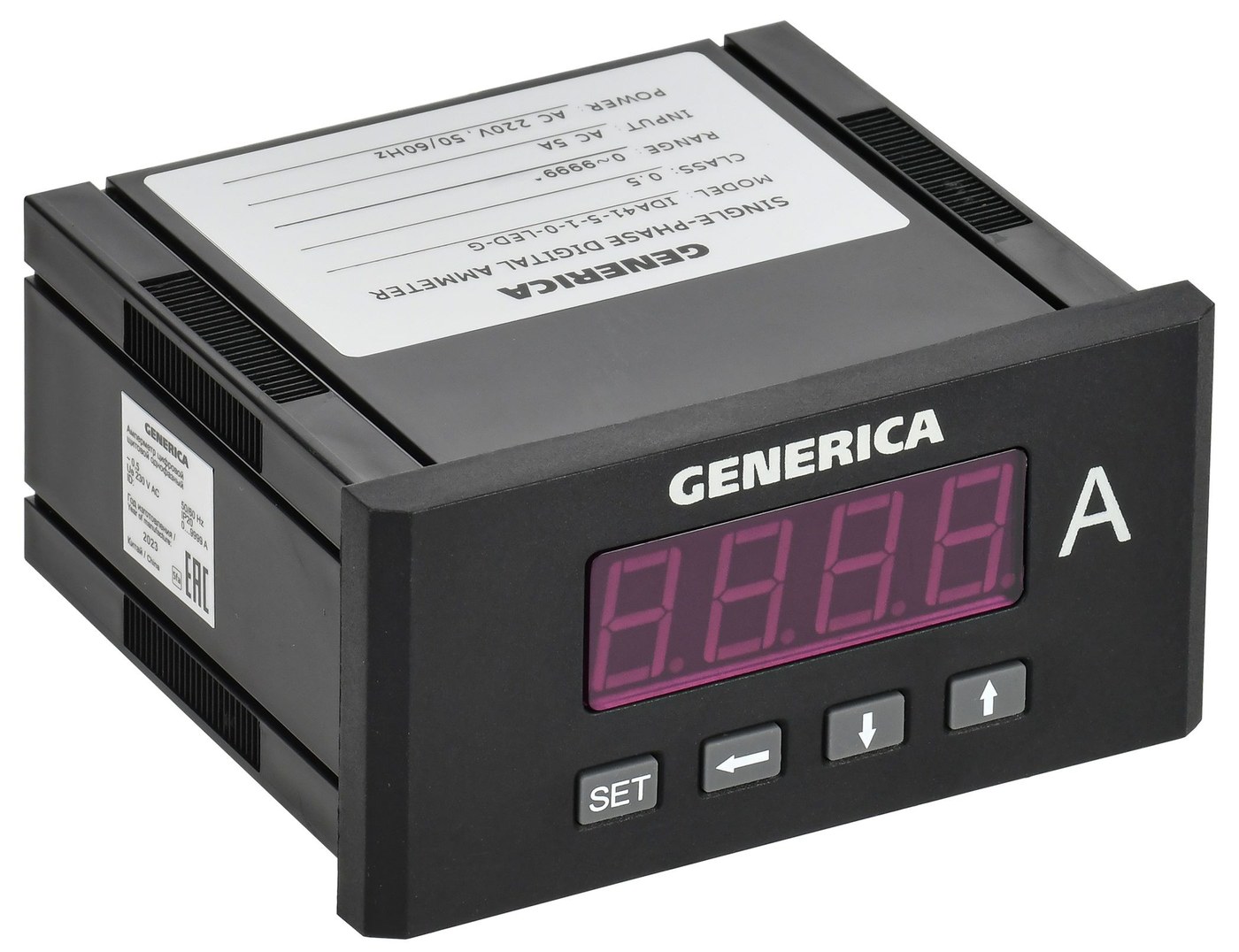 Амперметр цифровой щитовой однофазный 48х96 LED GENERICA (IDA41-5-1-0-LED-G)