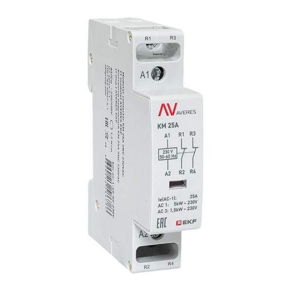КМ 25А 2NC 230В АС (1 мод.) AVERES (km-av-1-25-02-230V)