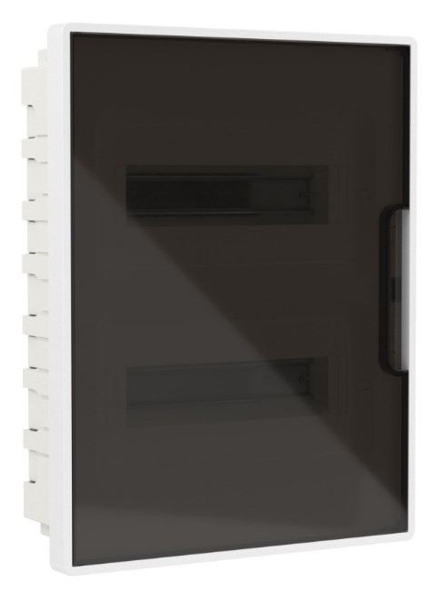 Щиток встраиваемый с дверцей 24 модуля белый FRAME с 4 шинами PEN (F24B1WD)