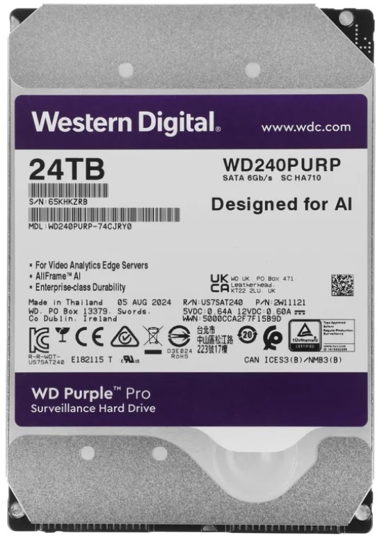 HDD 24000 GB (24 TB) SATA-III Purple Pro (WD240PURP)