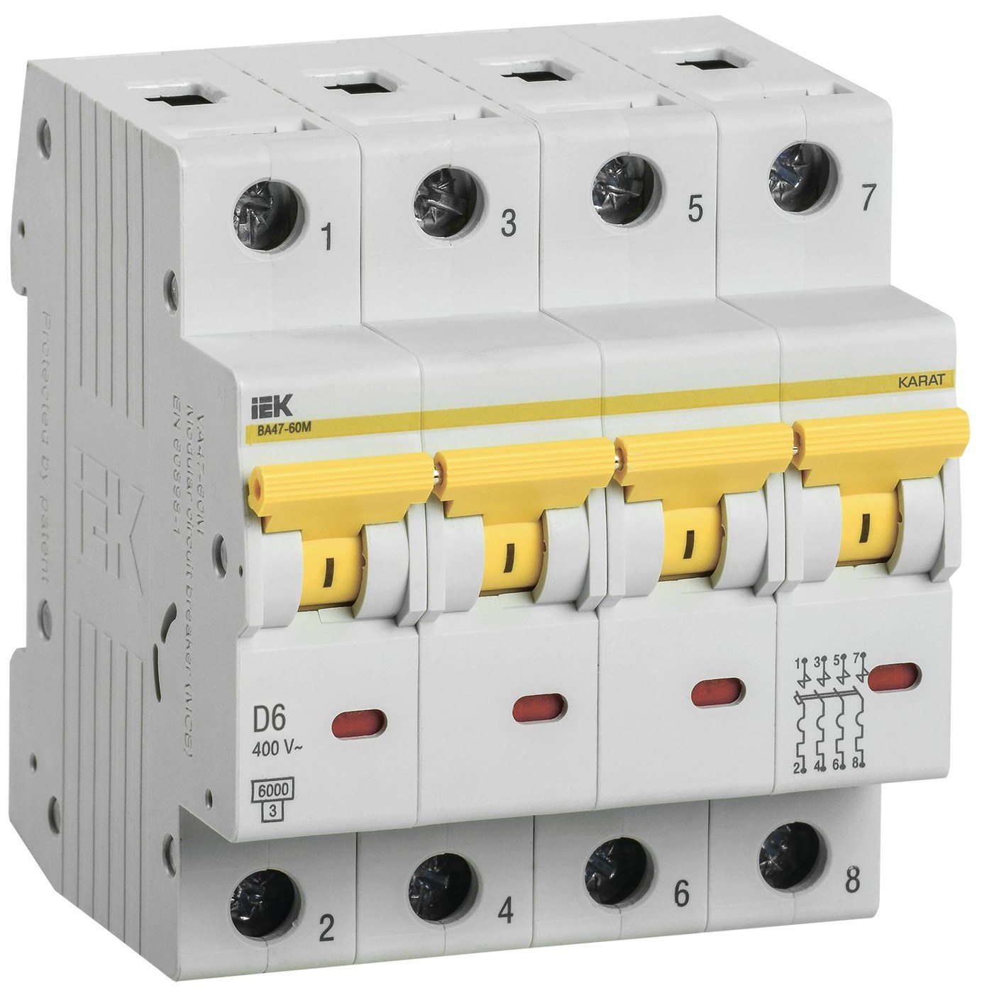 ВА47-60M 4P D 63А 6кА KARAT (MVA31-4-063-D)