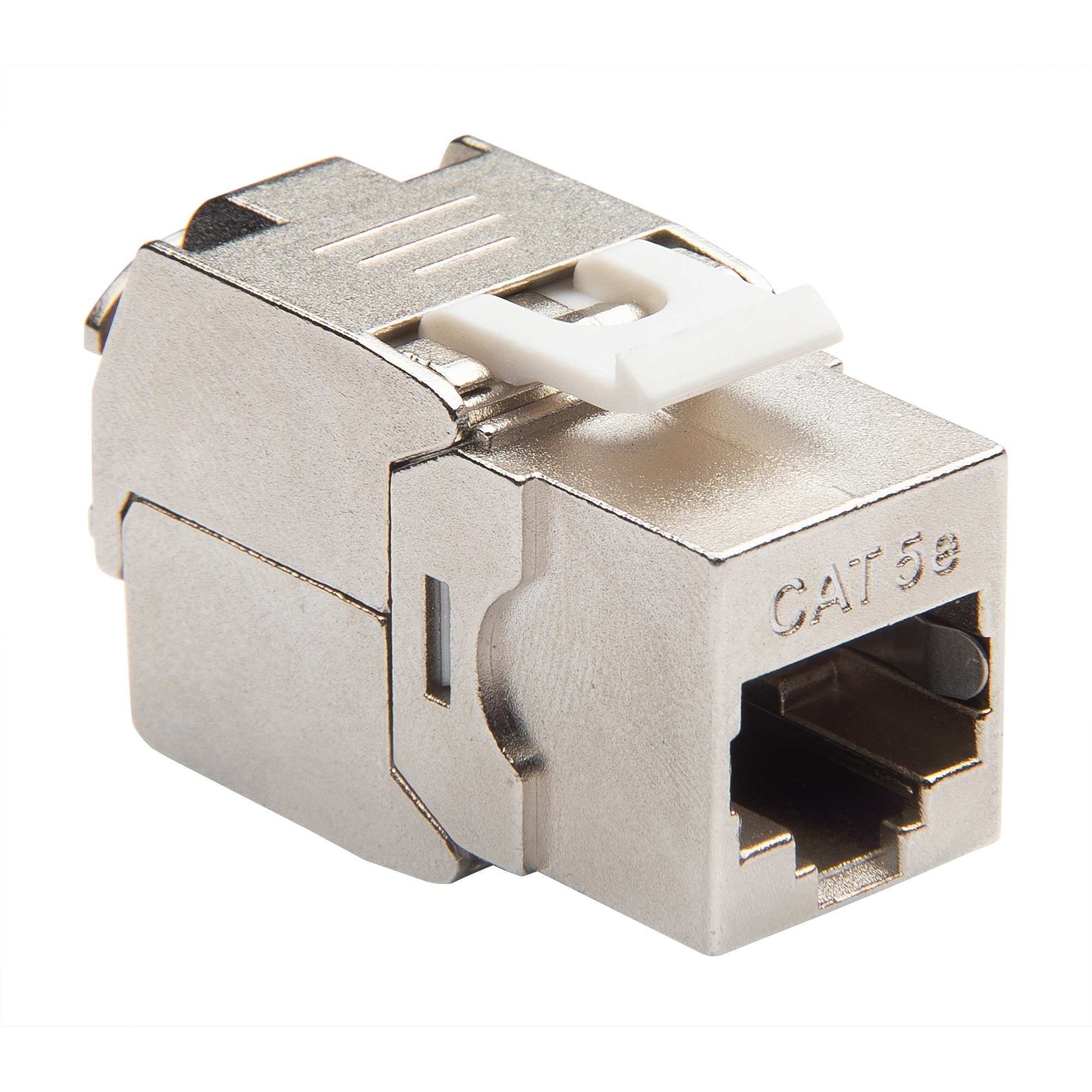Модуль Keystone кат.5e, STP, 1xRJ45, T568A/B, без инструмента, белый (DR-510320)