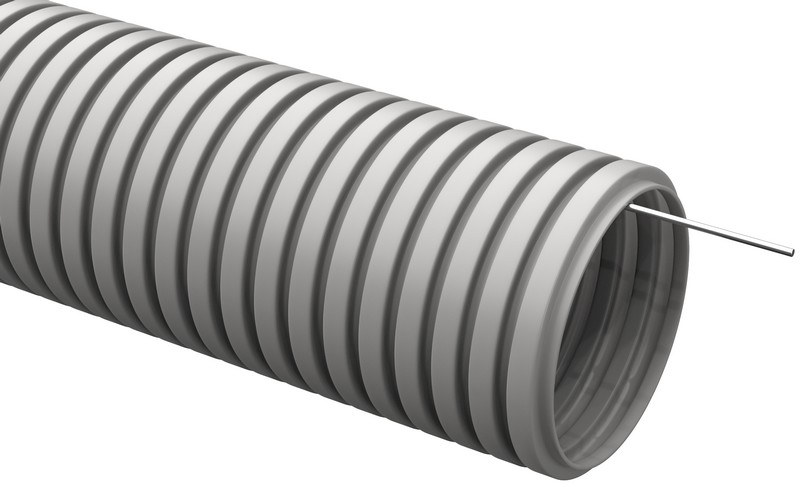 Труба ПВХ легкая серая с протяжкой D40 ELASTA (CTG20-40-K41-015I)