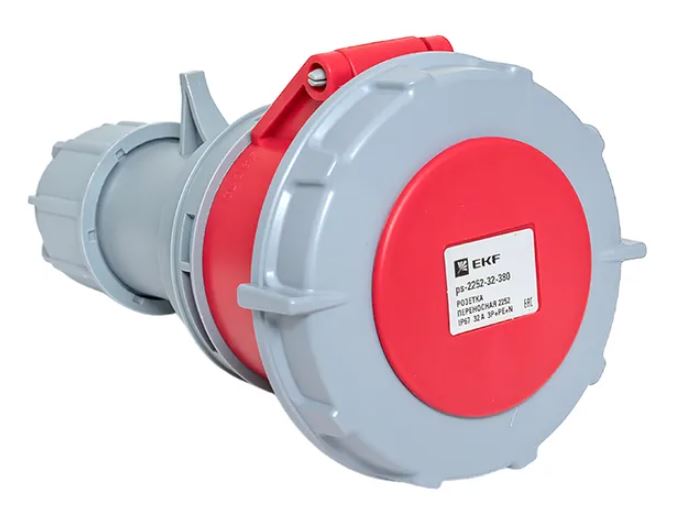 Розетка переносная 2252 32А IP67 380В 3Р+РЕ+N PROxima (ps-2252-32-380)
